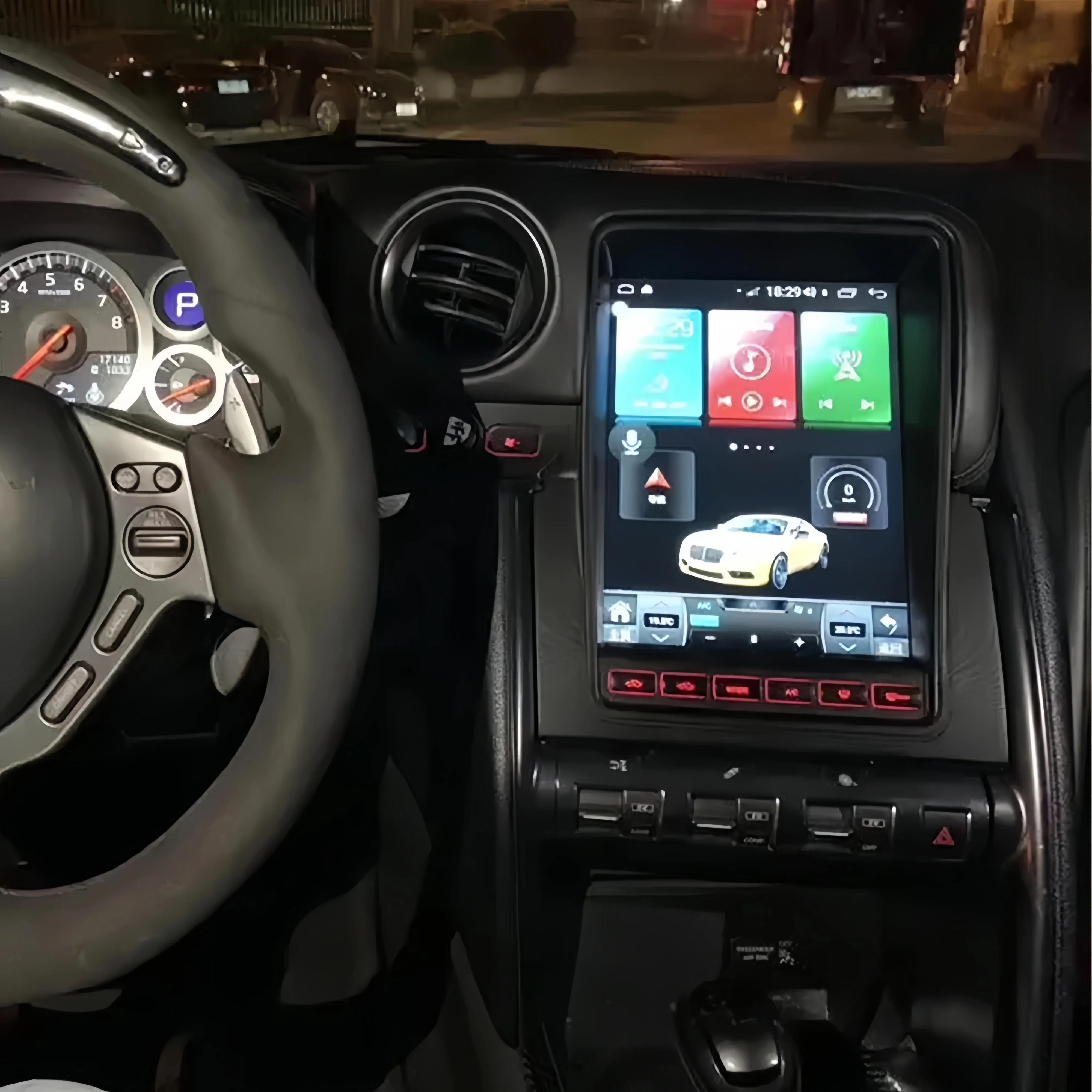 Android 13 8 + 256G для Nissan Skyline 2009-2017 Tesla Screen Carplay DSP мультимедийный плеер магнитофон видео