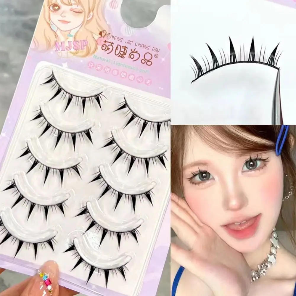 

Wet Look Manga Lashes Natural Dramatic Fairy Clusters Cosplay Lashes Wispy Fluffy Fake Eyelashes Women