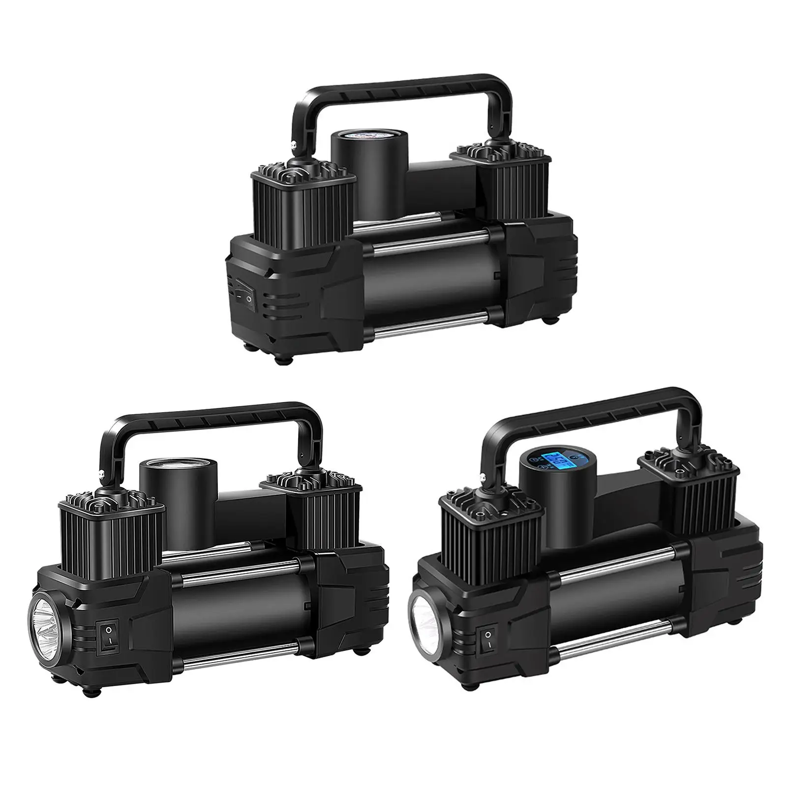 

1 Piece Car Tyre Inflator Air Pump 12V with LED Light Lightweight Air Compressor Tire Inflator for Tires Travel