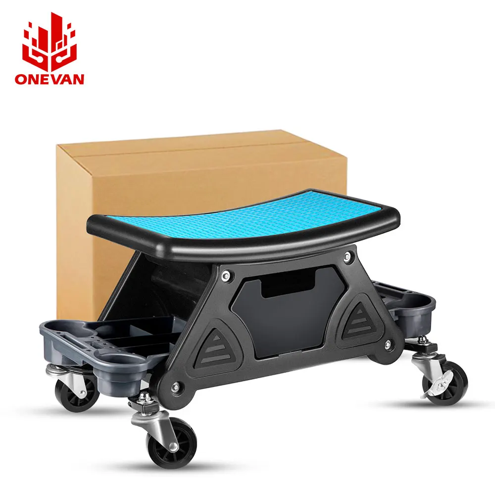 

Car Detailing Stool Chair with Storage Tray Rolling Car Wash Stool Mechanic Stool Roller Mechanics Seat for Workshop Car Washing
