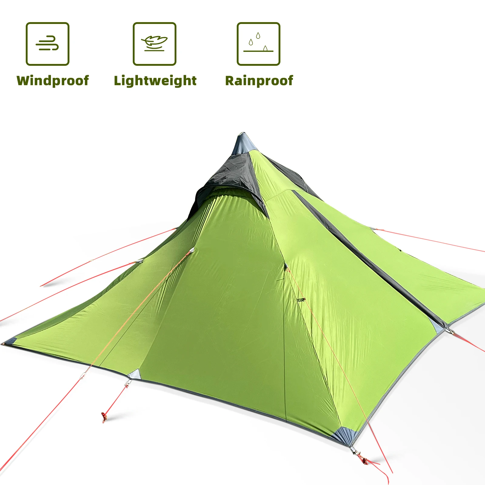 

Camping Lightweight Tent for 1-2 Persons Waterproof Outdoor Hiking Climbing Teepee Tent Outdoor Pyramid Tent