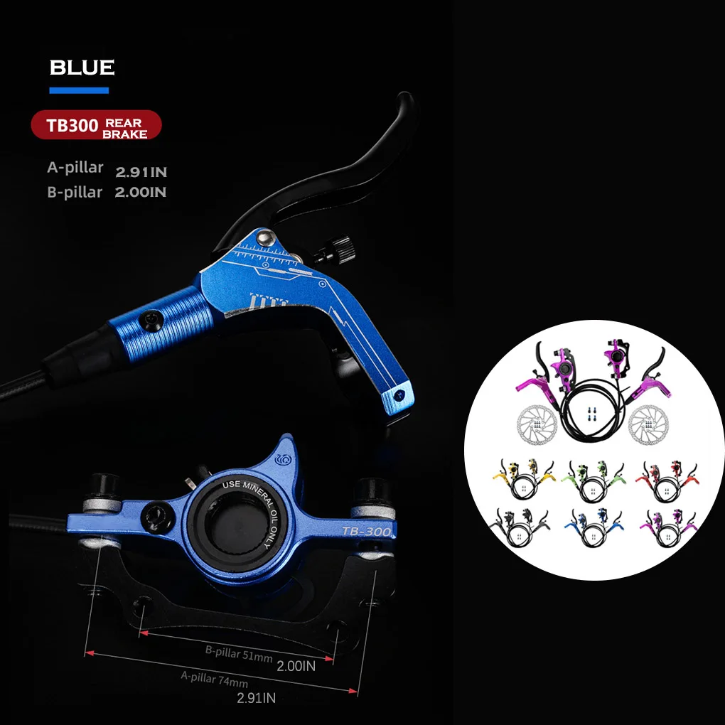 

Hydraulic Disc Brake Set Bikes Fittings Bicycle Components Cycling Accessories Braking Kit Golden Double Sides Discs