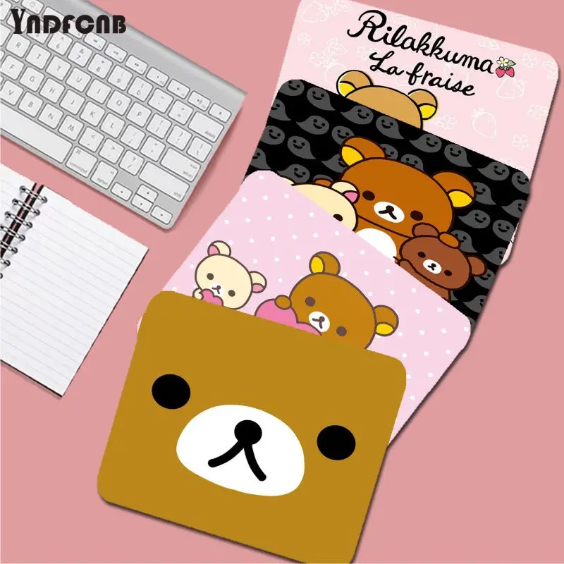

YNDFCNB Cute Cartoon Rilakkuma Small Keyboard Mat Table Mat Students Gabinete PC Gamer Desktop Mouse Pad Deskpad Home Decor