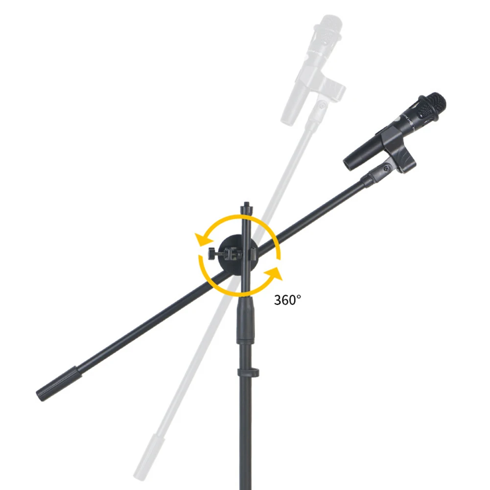 

High Quality Concert Speech Stand Boom Arm Tripod Part Wear-resistance Video Live 43cm / 17in Adjustable Black