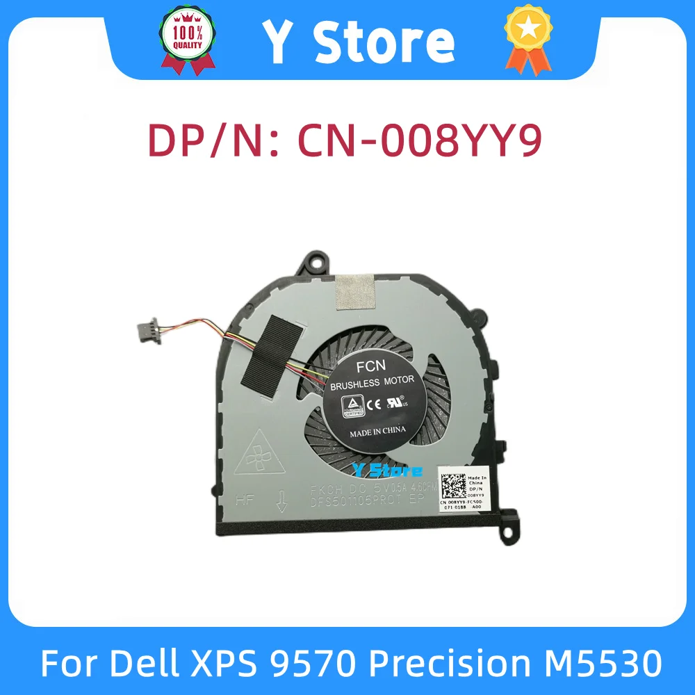 

Новый оригинальный охлаждающий вентилятор Y Store для ноутбука Dell XPS 9570 Precision M5530 Fan 008YY9 08YY9 CN-008YY9 Бесплатная доставка