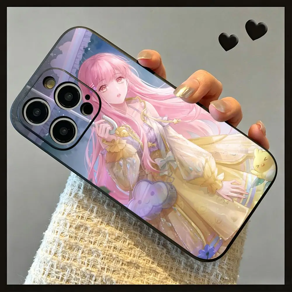 Фото Чехол для телефона Infinity Nikki с милым дизайном для iPhone 17 16 15 14 13 12 11 Plus Mini Pro Max, мягкий черный ударопрочный чехол. №2