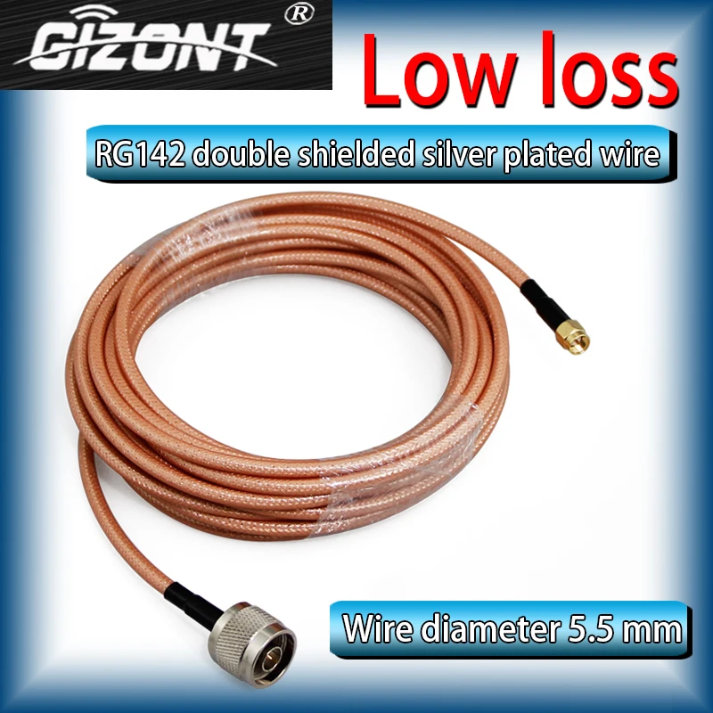 RG142 silver-plated cable low loss coaxial line antenna extension SMA/TNC/BNC/N adapter jumper ​RF Jumper pigtail Cable