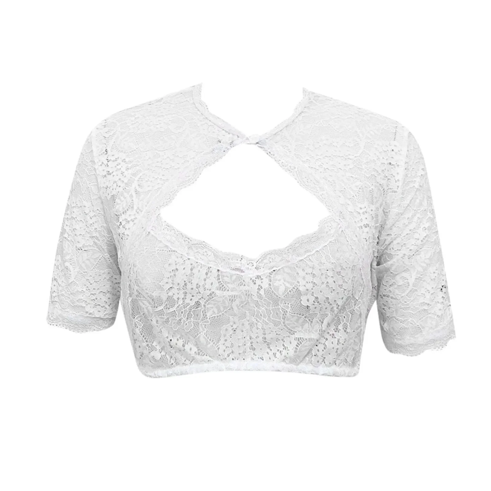 Традиционная баварская пивная блузка сексуальный укороченный топ с запахом на