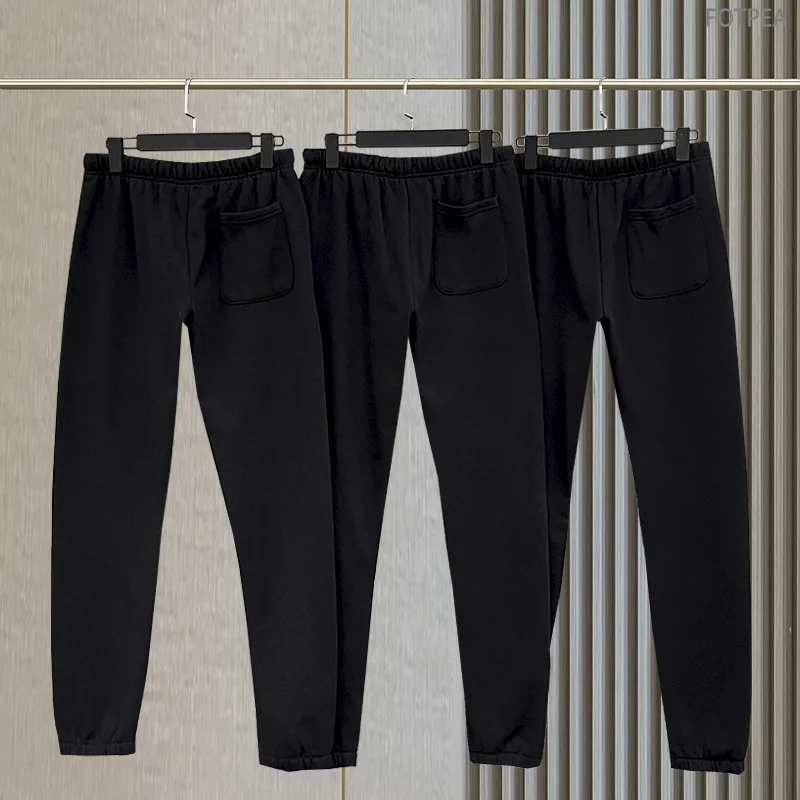 

New Essentials 22FW 1:1 jogging pants Jerry Lorenzo fashion brand sweatpants flocking Hip hop loose Unisex Hoodie pants