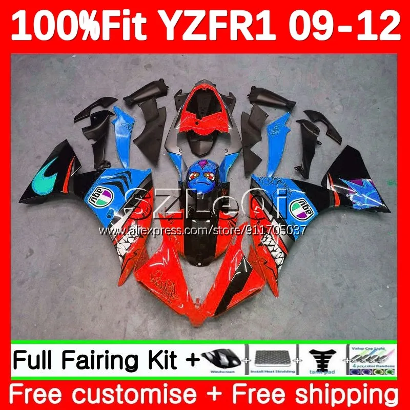 

Акулий красный инъекционный корпус для YAMAHA YZF R1 R 1 YZF-R1 YZF1000 YZFR1 09 10 11 12 YZF-1000 2009 2010 2011 2012 обтекатель 133LQ.132