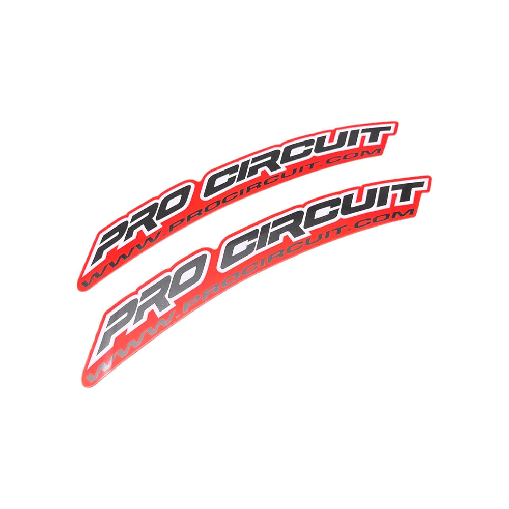 

2 шт. PRO CIRCUIT изогнутые наклейки на крылья мотокросс графика MX наклейка YZF CRF RMZ KXF SX SXF 125/250/350 наклейка на мотоцикл