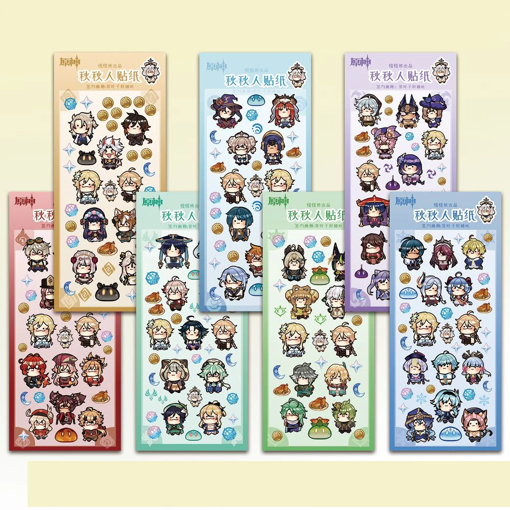 Игра Impact Q Fanwork 7 элементов наклейки для разных людей граффити ноутбука багажа