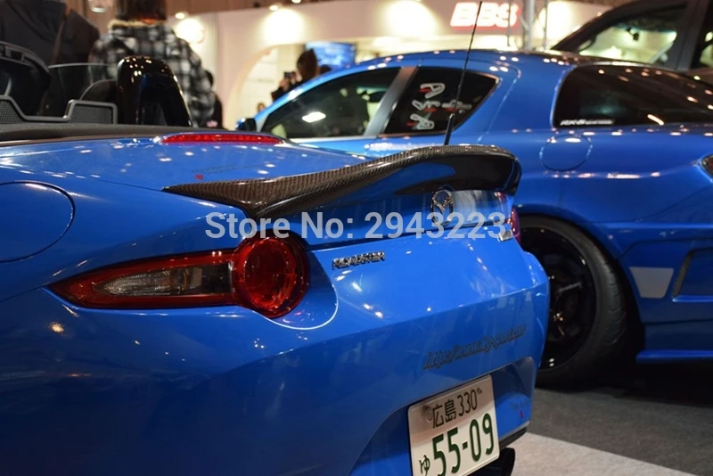 For Mazda MX5 Miata ND RF LMS Style FRP Fiber Glass Unpainted Duckbill Spoiler Trunk Wing Lip Racing Accessories Tuning Trim images - 6