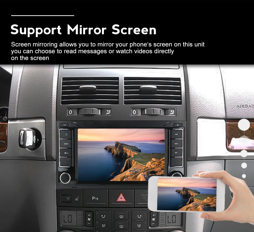 Система мультимедийная Автомобильная 7 дюймов DVD-плеер на Android 2 Гб ОЗУ 32 ПЗУ с GPS