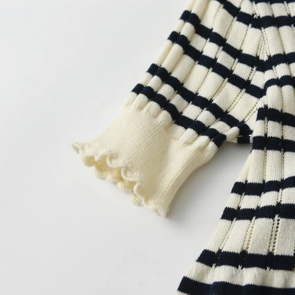 Детский вязаный хлопковый свитер летние детские вязаные крючком платья в