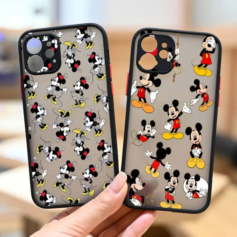 

Mickey And Minnie Phone Case IPhone 12 11 13 14 Pro Max X XR XS SE2020 7 8 Plus Hard Shockproof Cover Case