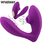 Вагинальный вибратор WAKEWAY, 10 скоростей, Вибрирующая присоска для орального секса, Стимулятор клитора, эротическая секс-игрушка для женщин