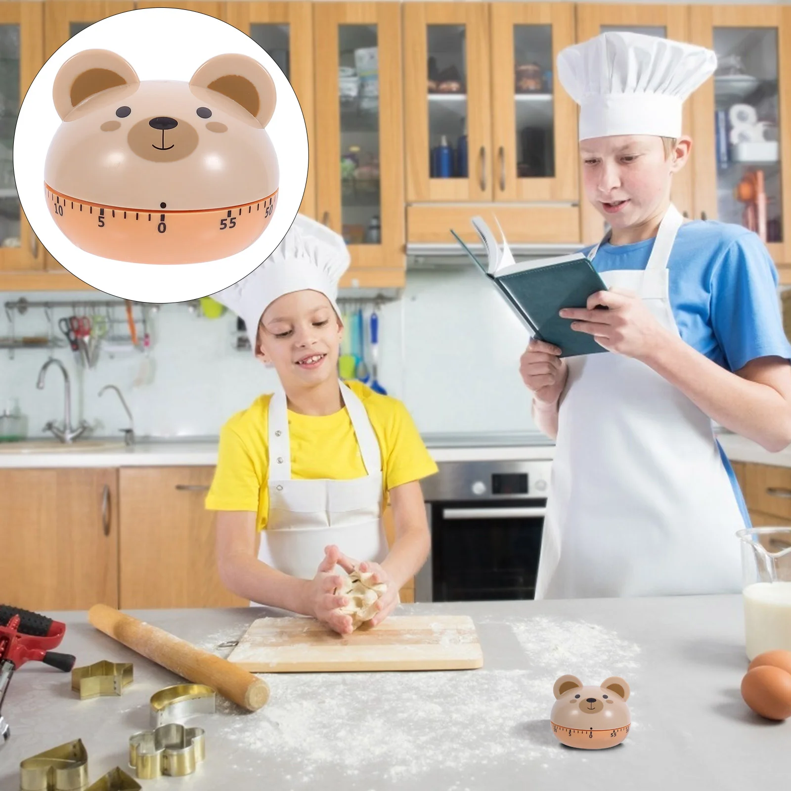 

Timerkitchen Cooking Mechanical Clock Countdown Minutes Baking Alarm Cartoon Egg Timers Animalandelderly Facial Children Shaped