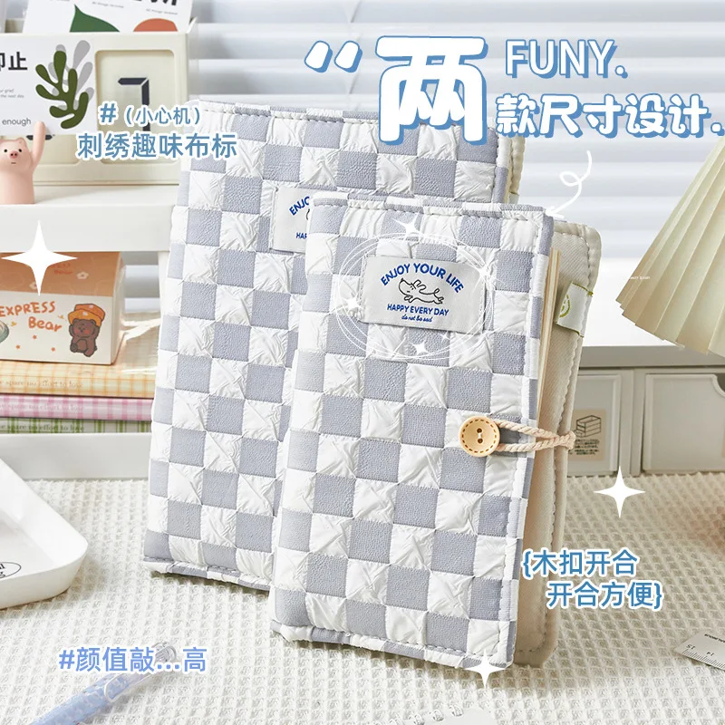 Cloth Noodle Hand Ledger Japanese Small Fresh Ins Style Notebook Hand Ledger Simple Girl Square Loose-leaf Hand Ledger