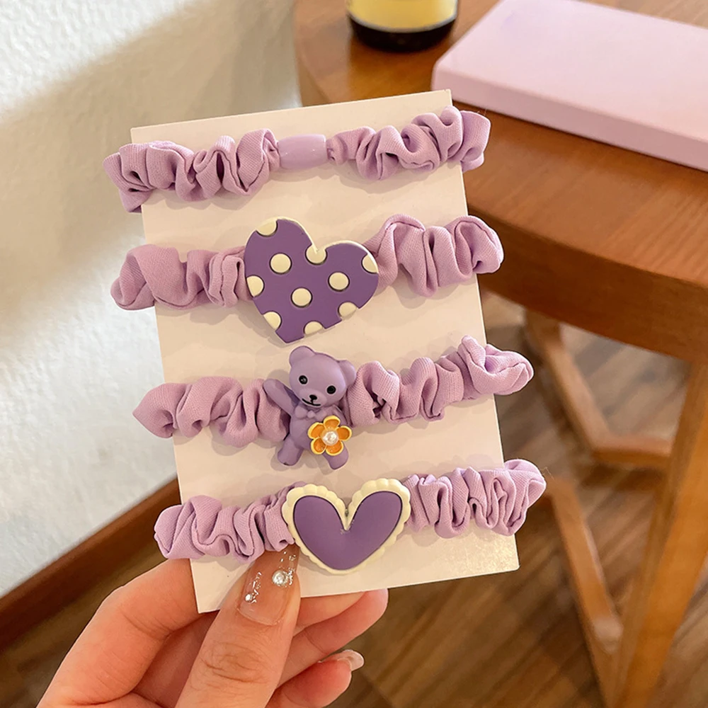 

Cute Little Bear Sausage Hair Band High Ponytail Holder Hair Rope Elastic Hair Bands Headband Fashion Stretch Hair Accessories