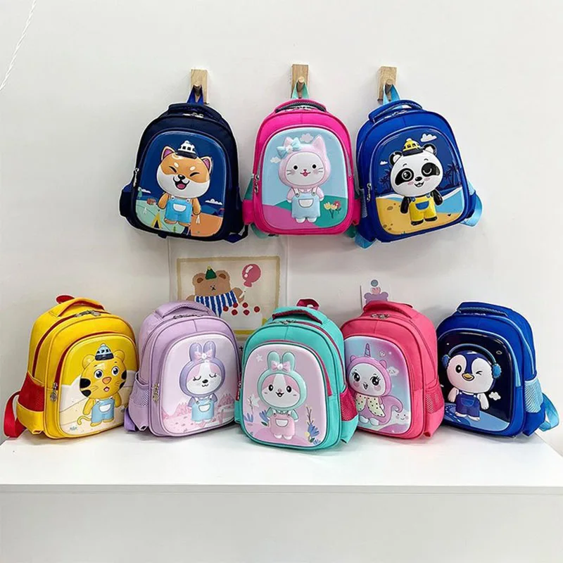 Cute Animals Girls Boys Schoolbags Kawaii Kindergarten Children Backpack Cartoon Satchel Kids Large Waterproof Shoulder Bag