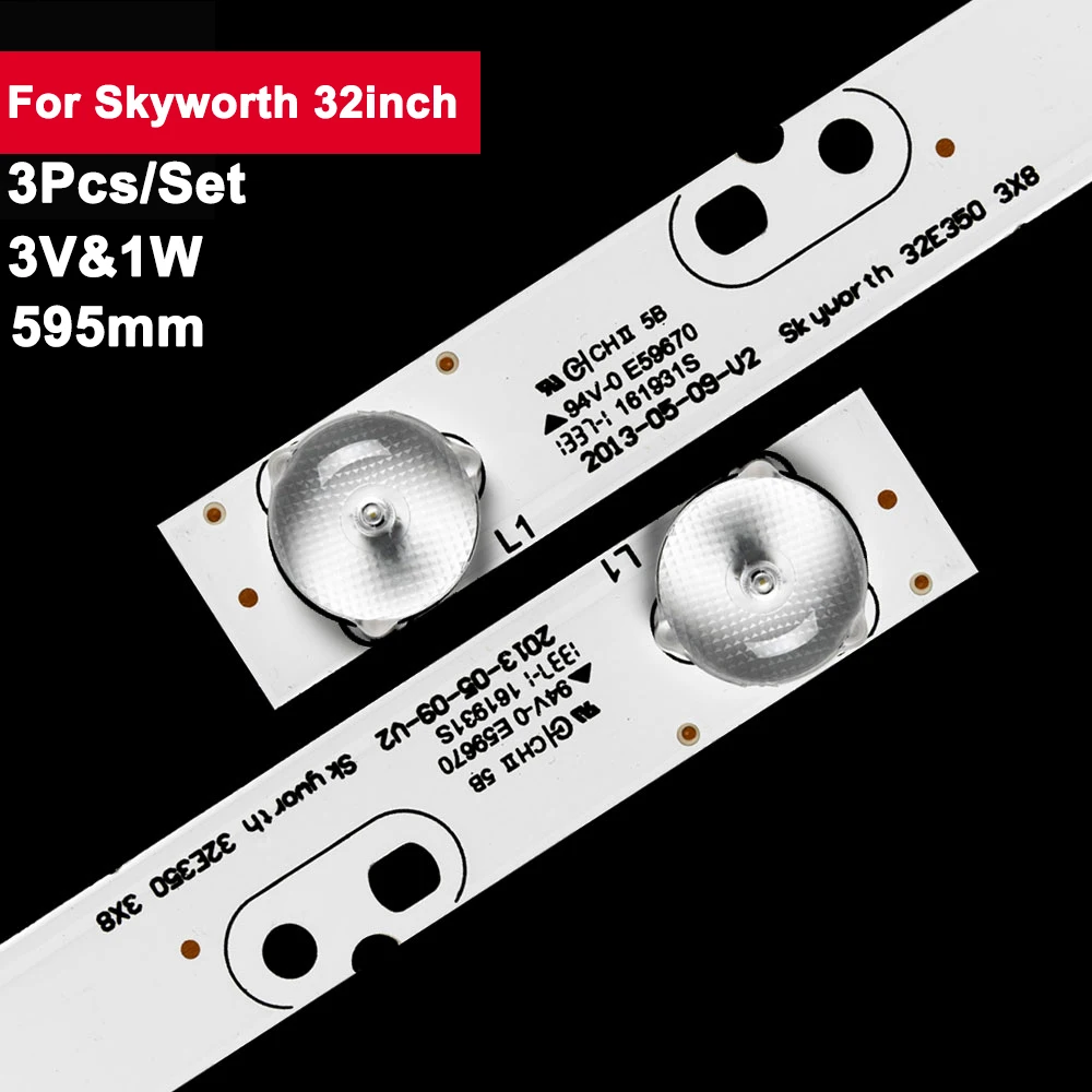 3V 3Pcs TV Led Backlight Strip for Skyworth 32inch YE-32E36S 32E350E 32E320W 32E360E 32E5DHR  32E310C 32E5DHR 32E306 32E380S