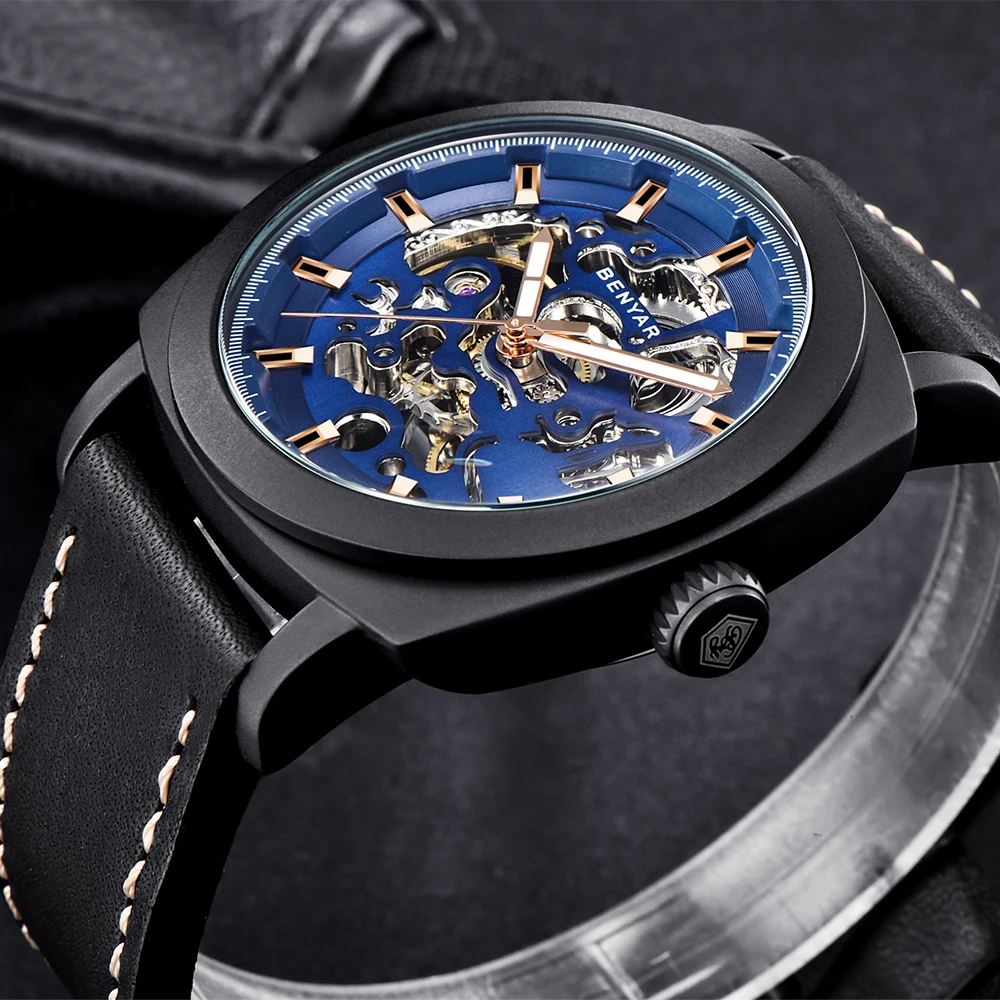 Часы мужские автоматические с турбийоном водонепроницаемые до 30 м |