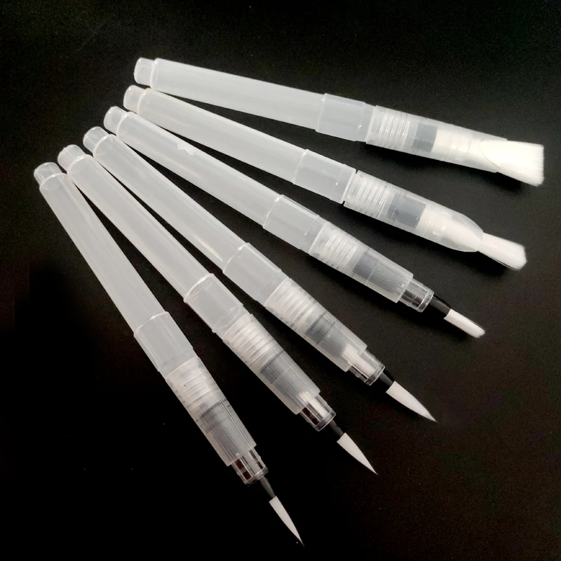 

1/3/6Peices Refillable Paint Brush Water Color Brush Soft Watercolor Brush Ink Pen for Painting Calligraph Drawing Supplies