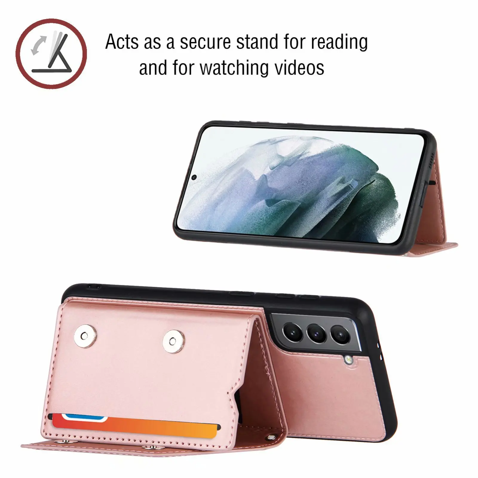 Роскошный кожаный чехол для Samsung Galaxy S22 Ультра с бумажником и ремешком слот карт