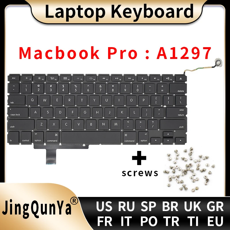 A1297 Клавиатура для Macbook Pro 17 дюймов США Великобритания Ru Испания Французский
