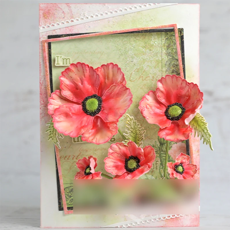 Новинка 2022 набор штампов с многослойным рисунком растений и цветов для резки