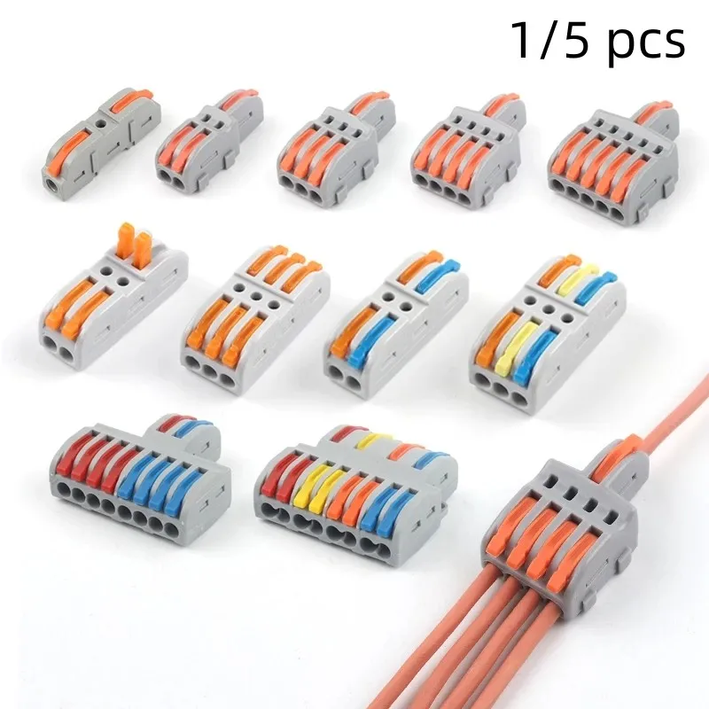 

1 in multiple out Quick Wiring Connector Universal Splitter wiring cable Push-in Can Combined Butt Home Terminal Block SPL 222