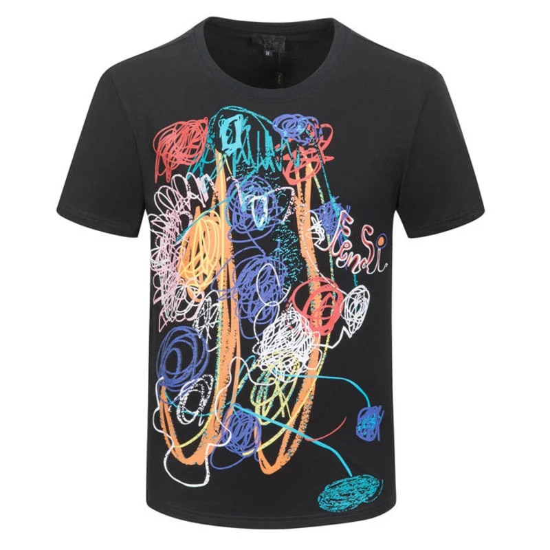 

Art 2023 Graffiti Print Brand Men Short-sleeved T-shirt Social Club Outfits Tee Shirt Homme Men Summer O-Neck Tshirt For Men