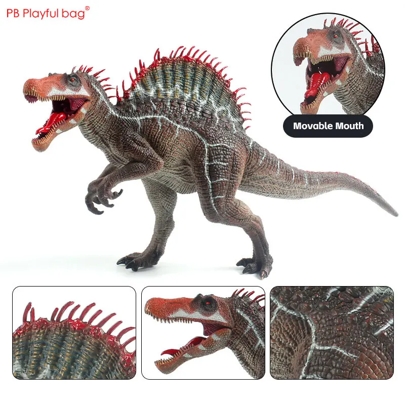 Большая детская твердая имитация динозавра Юрского периода модель Raging спинозавр