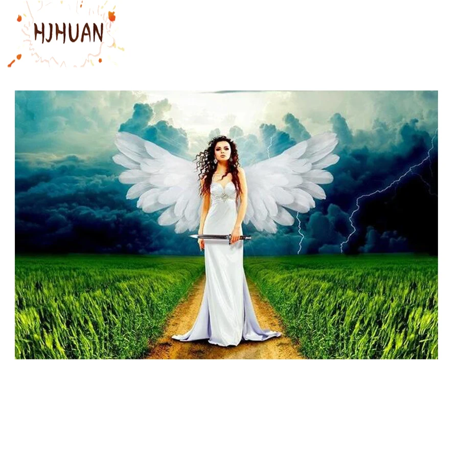 

New 5DAB diy Diamond Painting Angel Cross Stitch Mosaic Diamond Embroidery Full Square/round 3d Picture Of Rhinestone Home Decor
