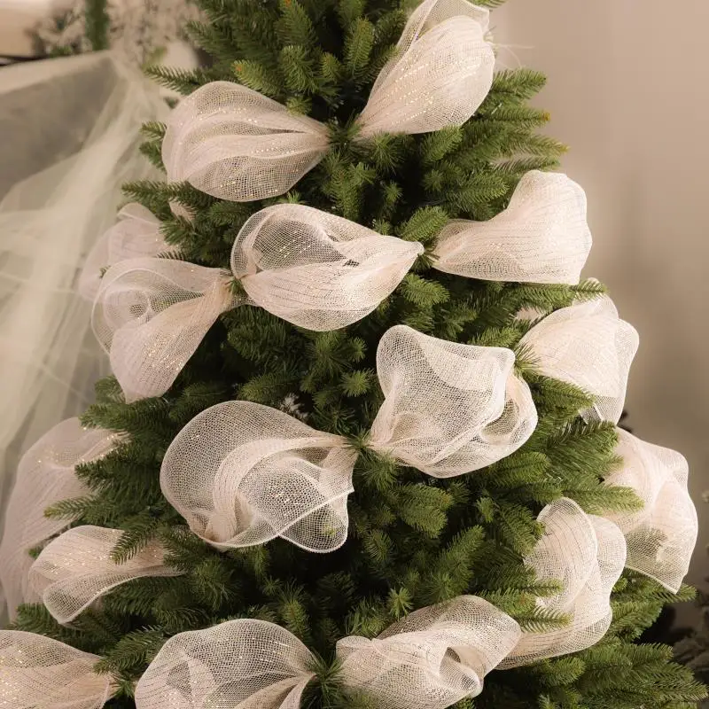 Украшение елки из полипропиленовой ткани сетка