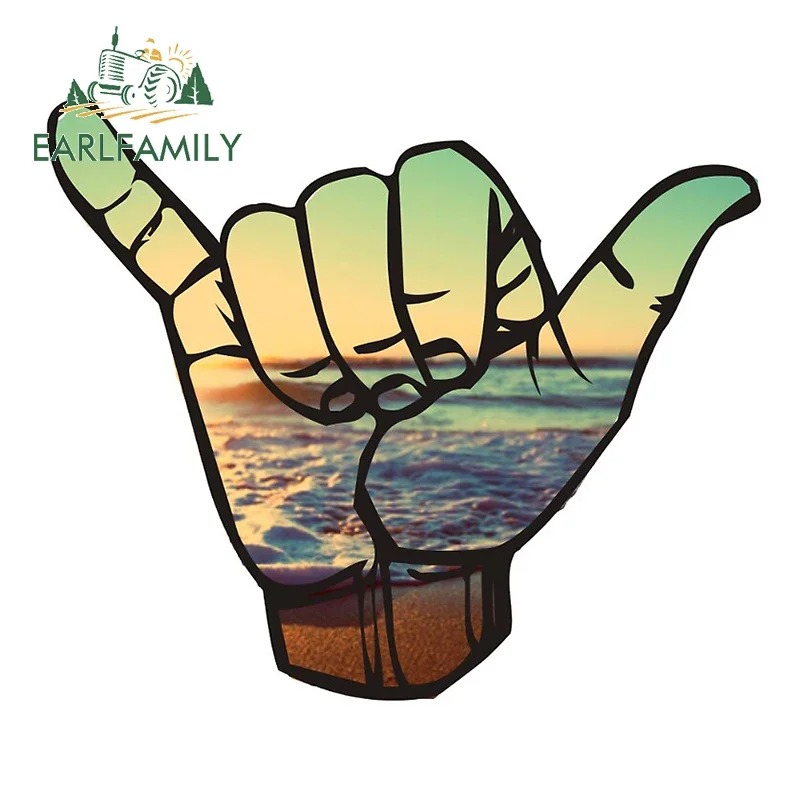 

EARLFAMILY 13 см x 8,6 см для пляжа, свободный серфинг, Гавайи, аниме, забавные наклейки для автомобиля, виниловые наклейки JDM, багажник, грузовик, графика, автомобильные аксессуары