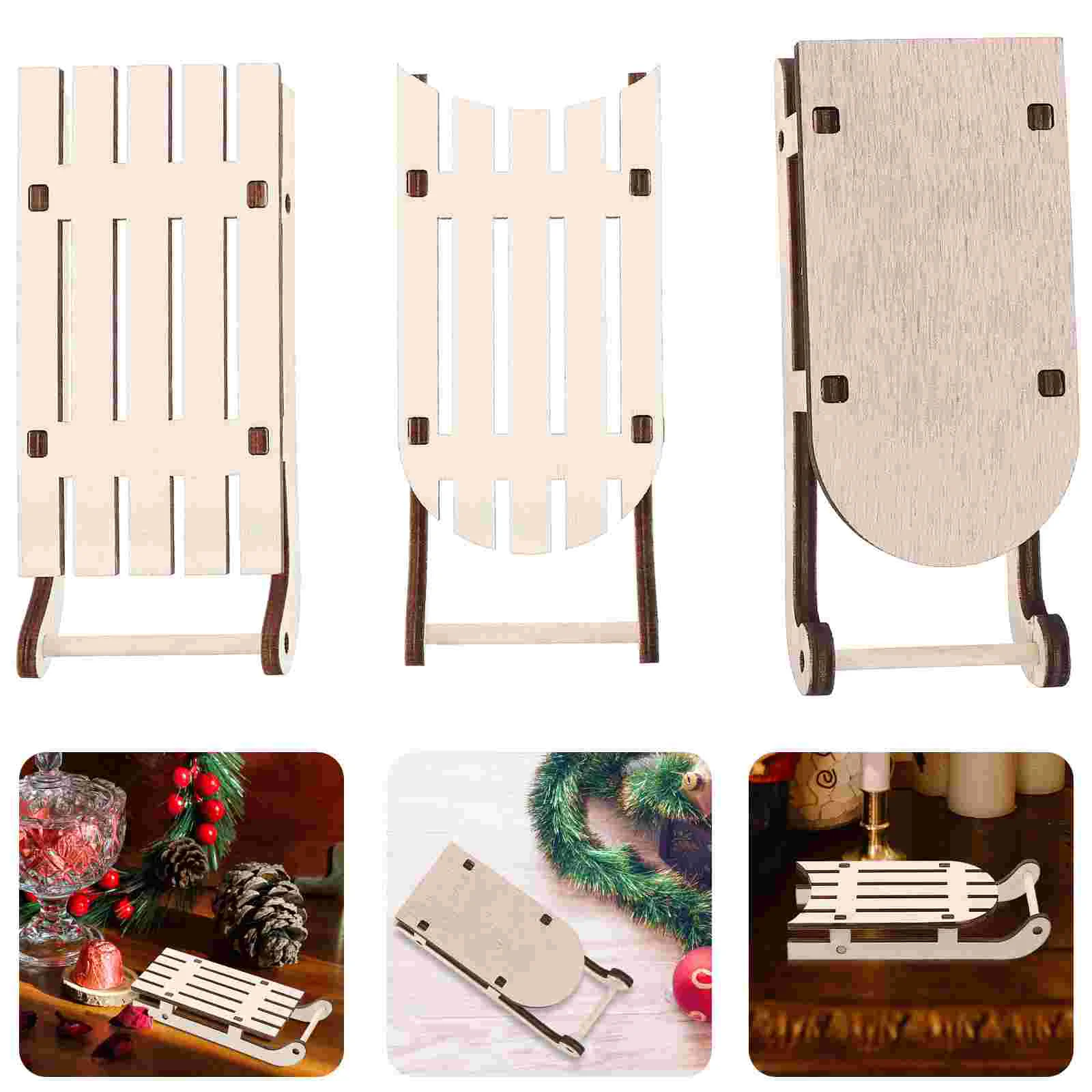 12 шт. рождественские сани украшения рождественский декор мини-украшения уличные