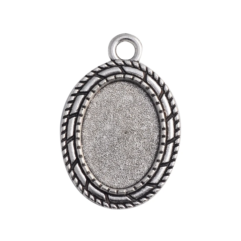 10 шт. 13x18 мм Внутренний размер античное посеребренное черное бронзовое простое