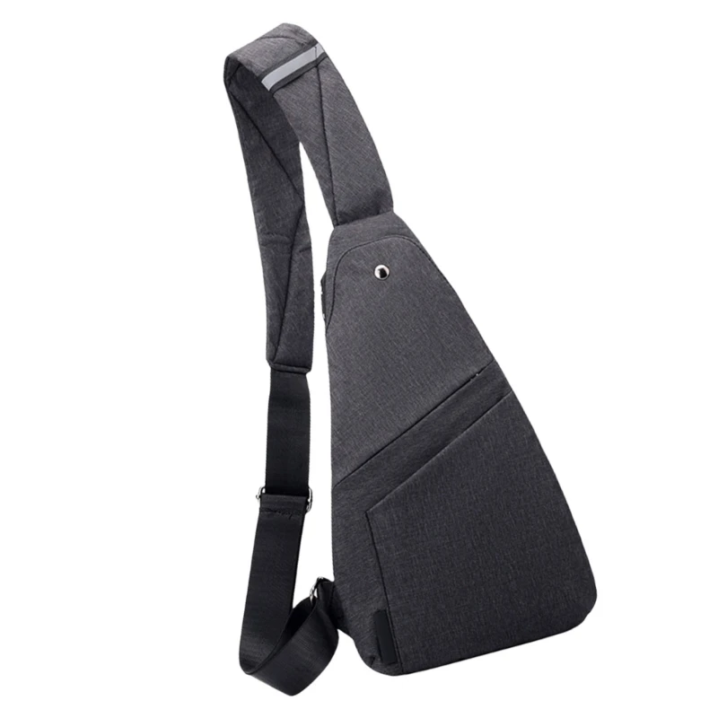 E74B Мужская сумка через плечо с одним ремешком и несколькими карманами. Легкая