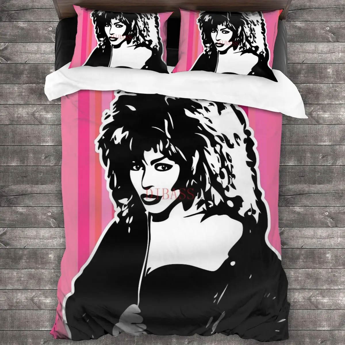 

Tina Turner Pop Art Soft Microfiber Comforter Set with 2 Pillowcase, Quilt Cover With Zipper Closure King Size Comforter Cover