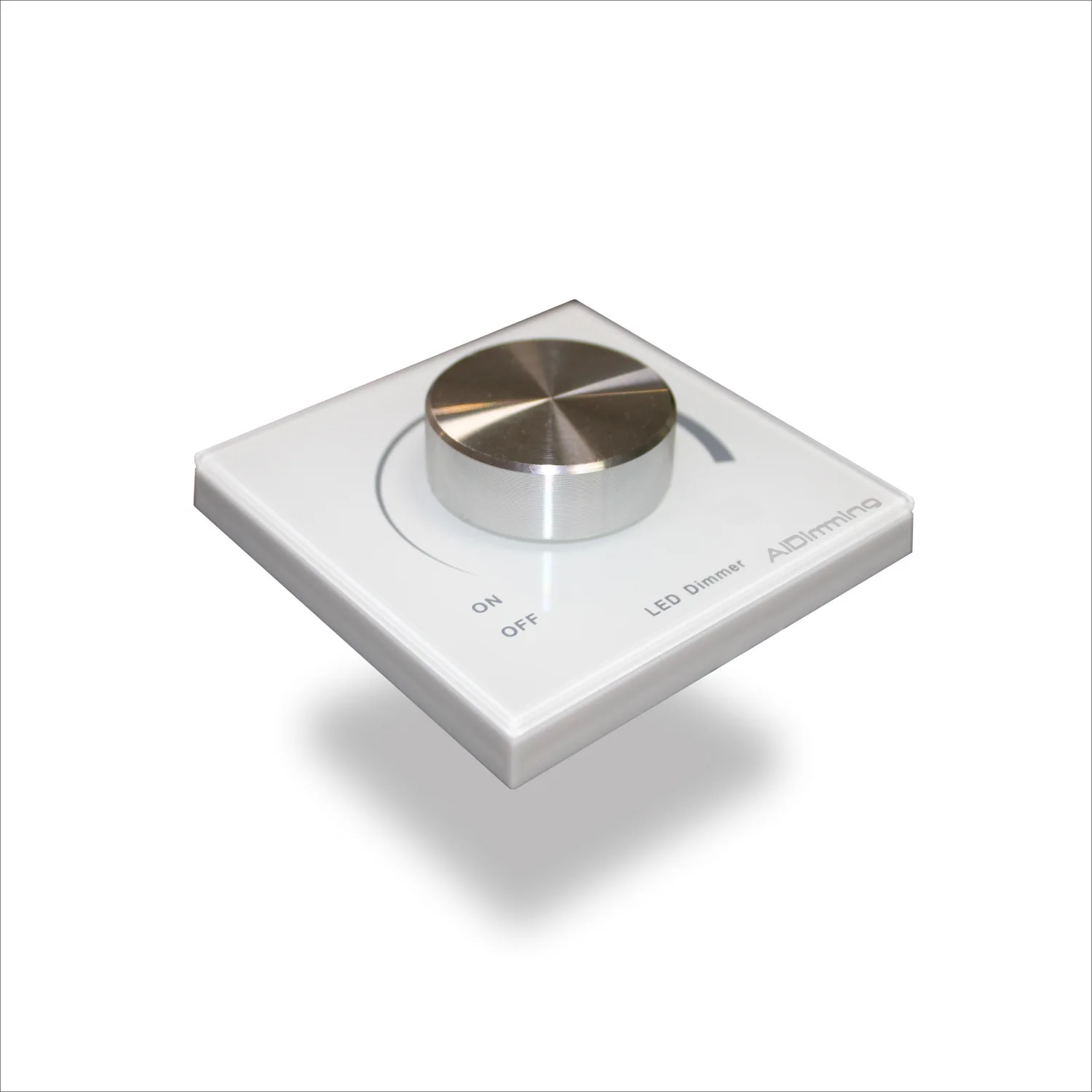 

PE385 glass panel single fire wire thyristor knob dimming LED front cut dimmer