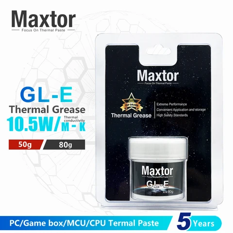 Термопаста GLE Maxtor 10,5 Вт/M-k для ПК, ЦП, PS4, компьютерное оборудование, оборудование для игровых приставок, охладитель вентиляторов, Термопаста