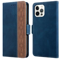 bicolor pu leather wallet case for iphone 12 pro max 13 mini 11 pro xs xr se 2020 2022 7 8 plus flip card slot phone cover coque