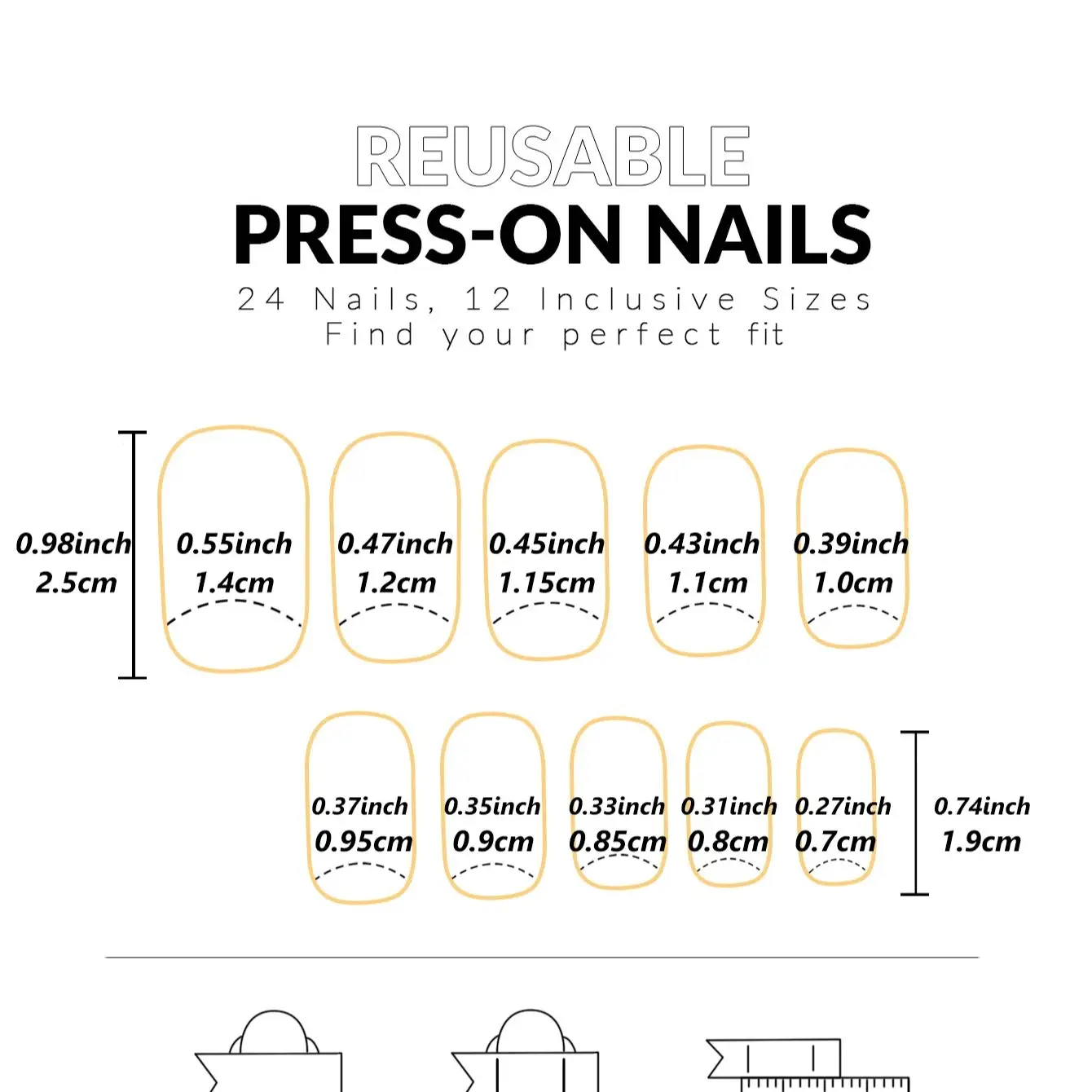 24 шт. длинные квадратные накладные ногти с красным сердечком съемный и