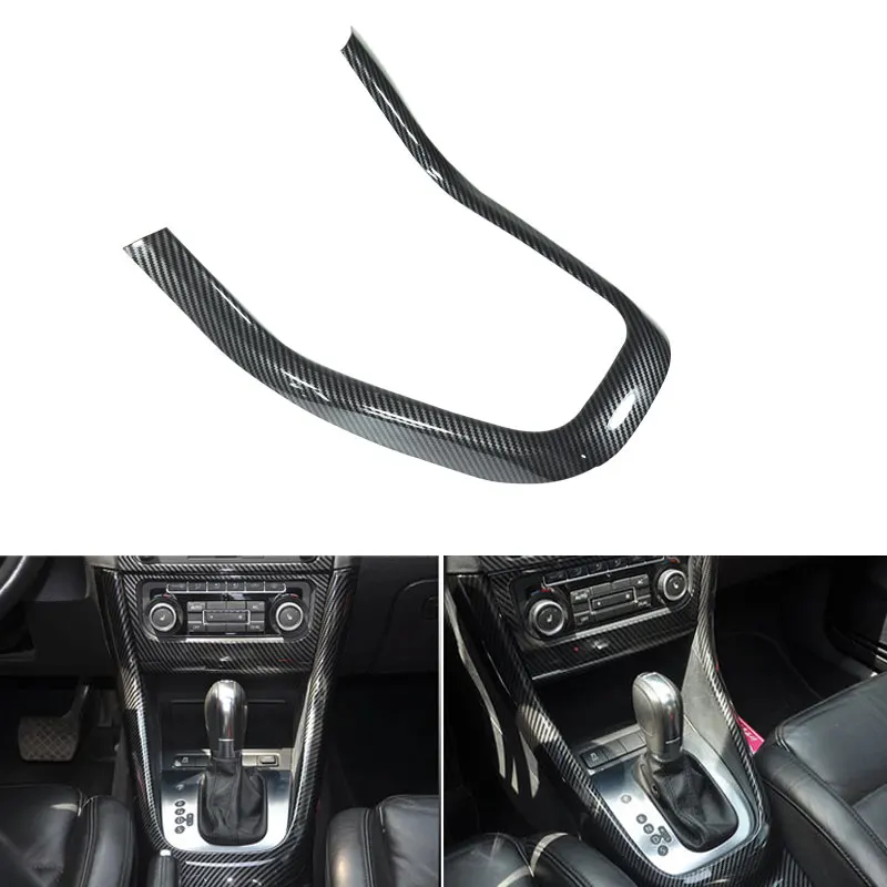 

Центральная панель переключения передач для VW Golf 6 MK6 2008-2013, U-образная рамка для VW Golf 6,-, отделка, аксессуары, зернистость из АБС-углеродного волокна