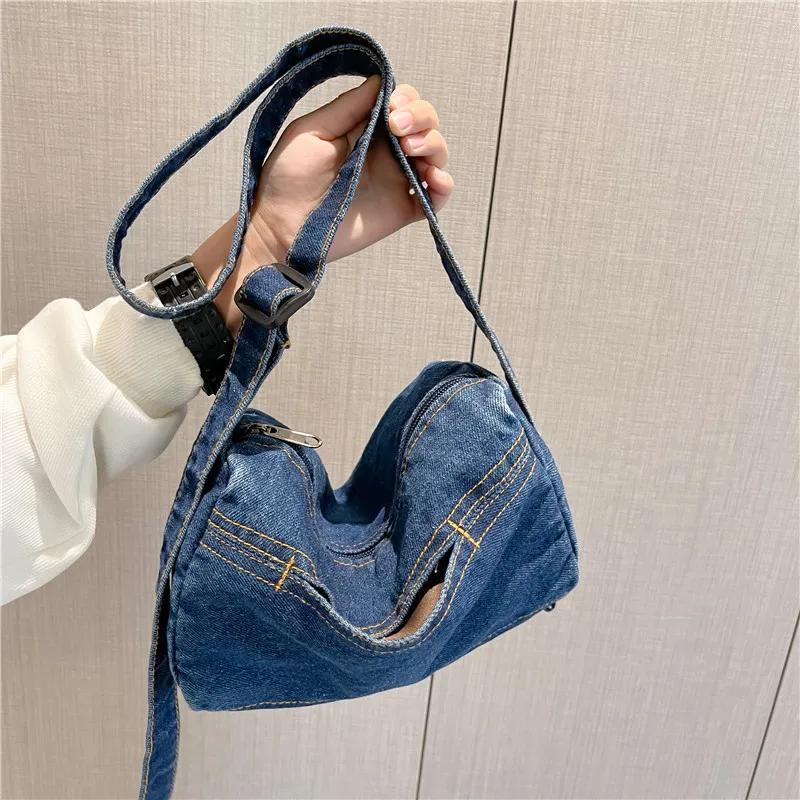 

Children Mini Crossbody Bags For Girls and Boys Children Belt Bag Casual Denim Designer Shoulder Bag Trendy Kids Denim Handbags