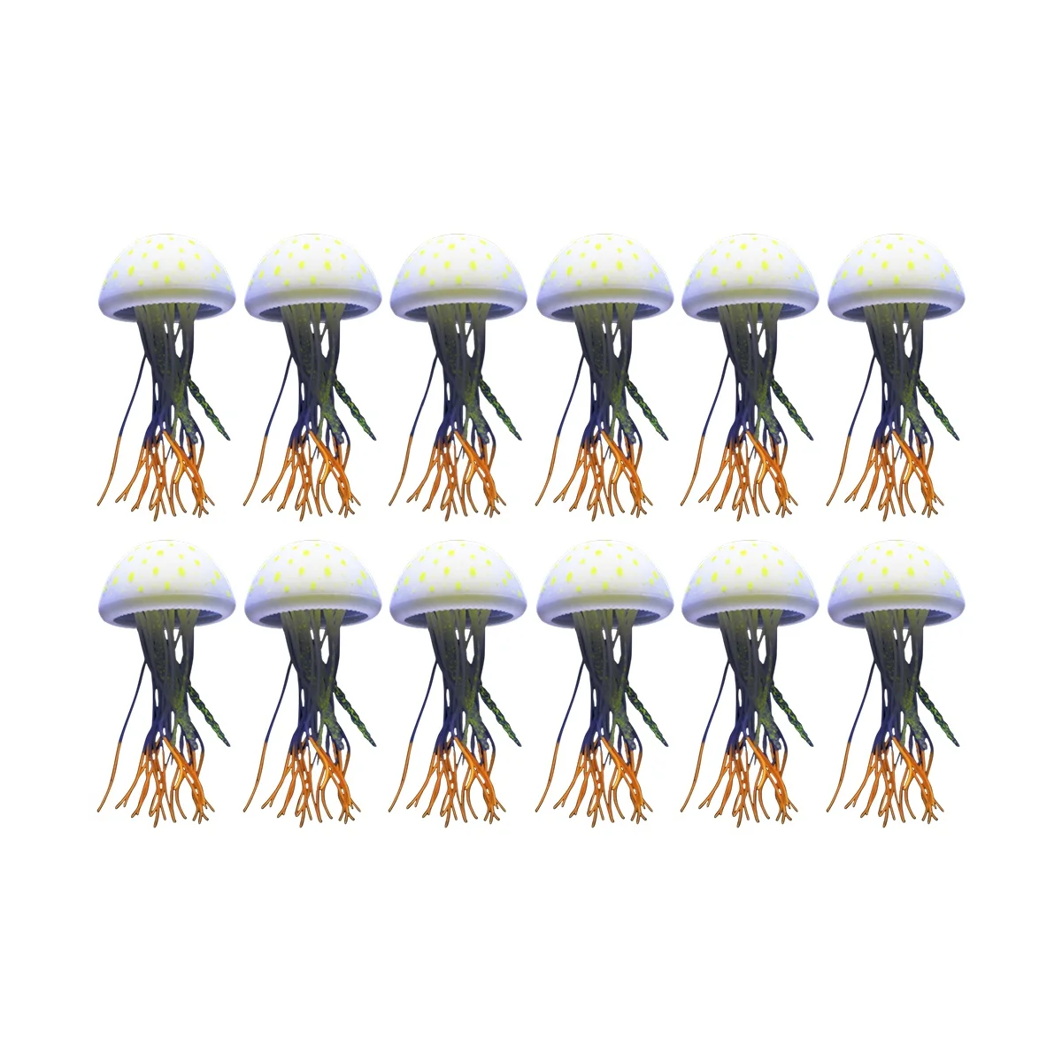 12 шт. флуоресцентные украшения для аквариума