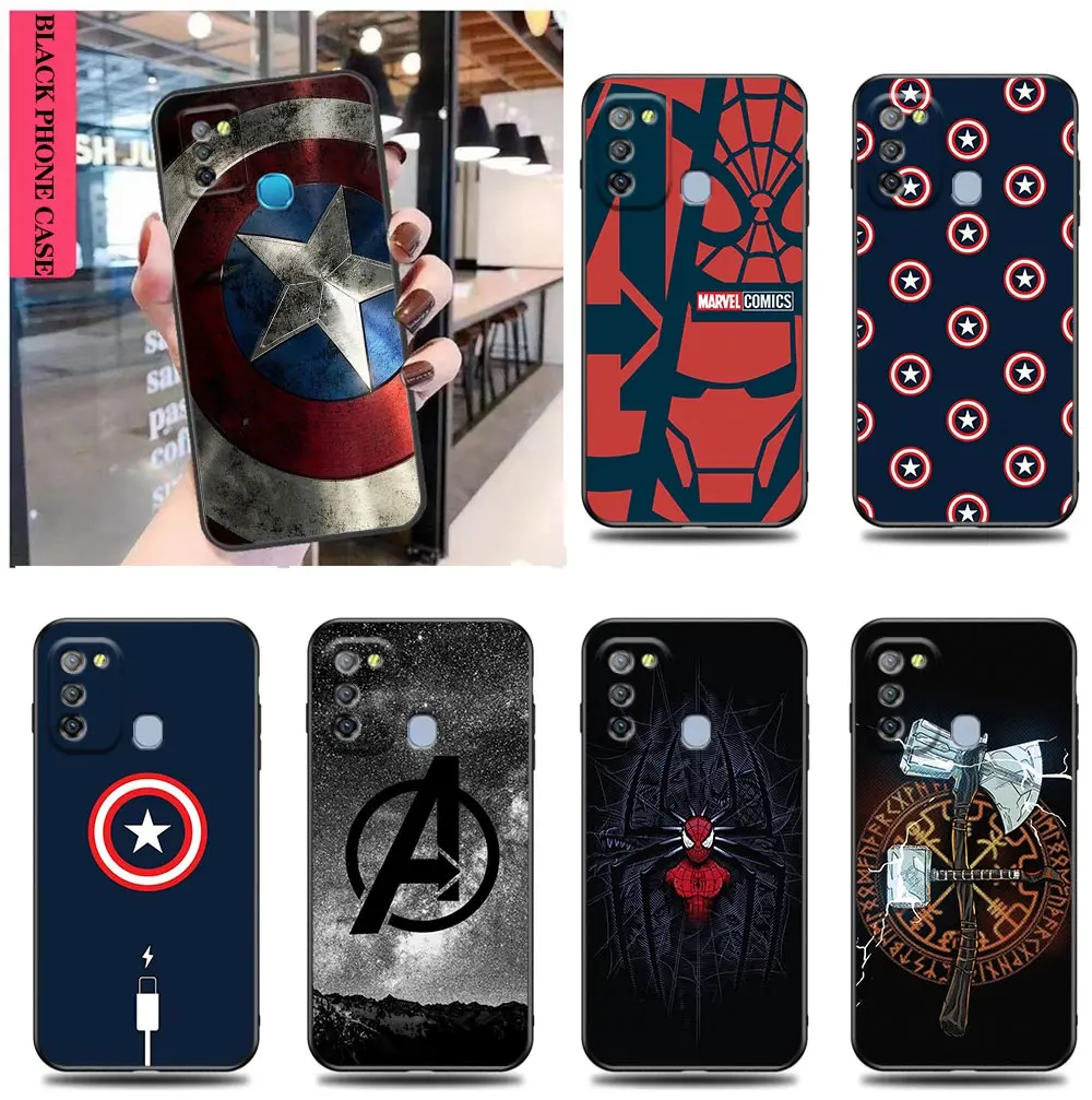 

Marvel Heros Logo The Avengers Case For TECNO S5 SMART SPARK 5 6 7 GO AIR ZERO HOT 8 X 20 CAMON 16 19 POVA 2 4 NEO2 PRO 5G Case