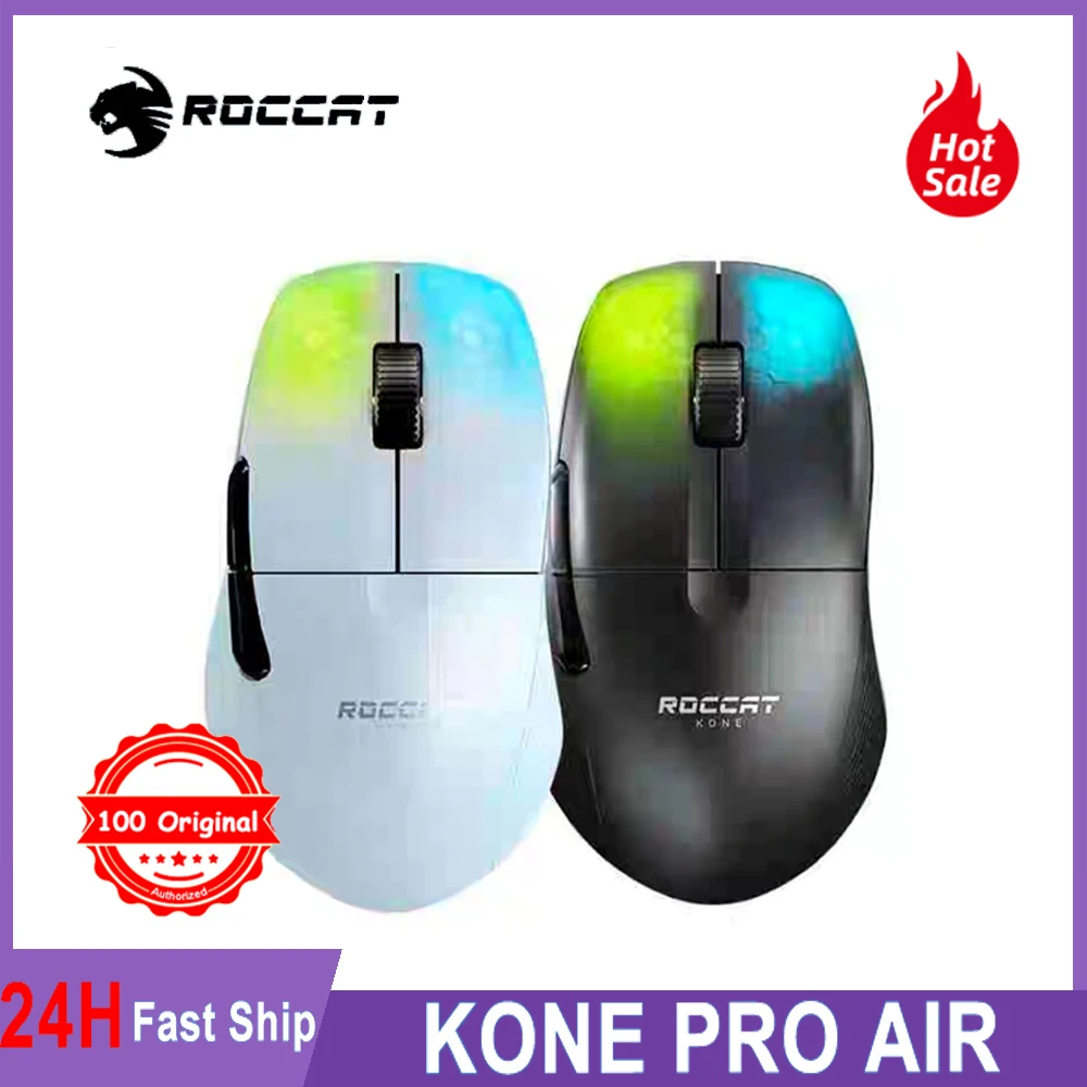 Эргономичная Беспроводная игровая мышь ROCCAT Kone Pro Air Черная |